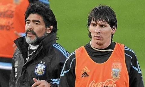 Messi gửi thông điệp đầy cảm xúc đến tiền bối Diego Maradona