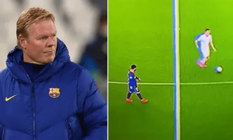 Messi lững thững đi bộ không tranh bóng, Koeman phá vỡ im lặng