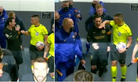 Messi, Pique và Koeman 'hội đồng' trọng tài chính vì thẻ đỏ của Lenglet