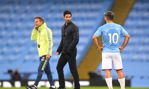 Mikel Arteta nói gì về việc tái ngộ Sergio Aguero tại Emirates?