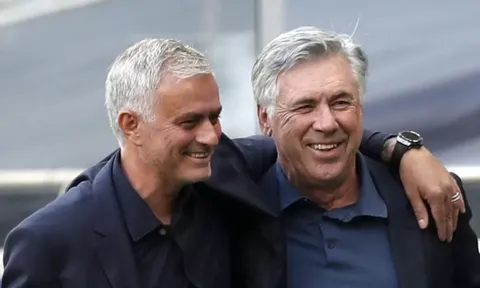 Mourinho chúc Ancelotti cùng Real Madrid đả bại Liverpool