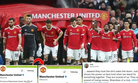 M.U đổi tiểu sử trên Twitter, fan chán ngán: 'Đáng xấu hổ cho một CLB'