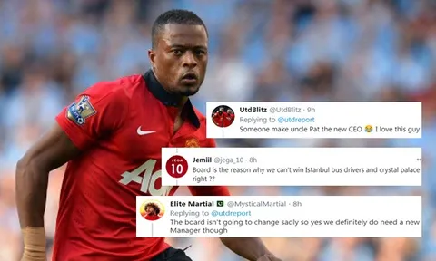 Muốn thay máu thượng tầng Man Utd, Evra nhận ý kiến trái chiều từ CĐV Quỷ Đỏ