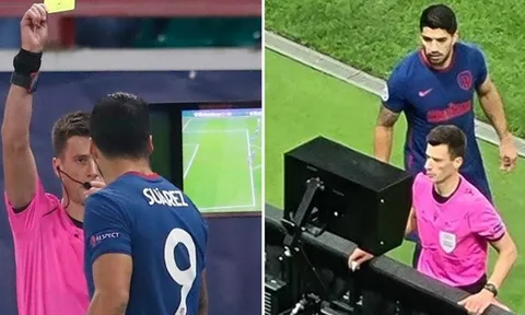 "Nhiều chuyện" xem VAR cùng trọng tài, Suarez nhận ngay án phạt