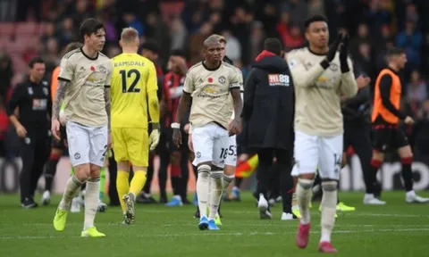 Những ai tệ nhất bên phía Man Utd ở trận thua trước Bournemouth?