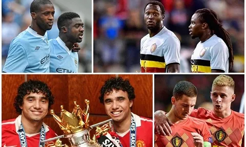 'Đôi cánh lỗi' Man Utd và 9 cặp anh em từng khoác chung màu áo