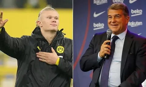 Nói về Haaland, chủ tịch Barca bất ngờ thay đổi thái độ
