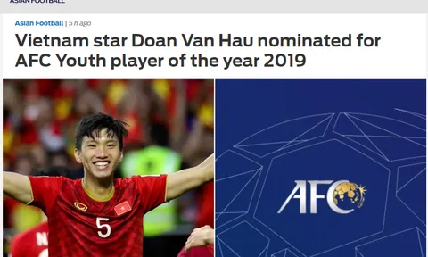Báo châu Á công nhận 1 điều về Văn Hậu khi lọt vào top 3 châu Á
