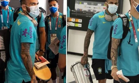 Olympic Brazil hạ cánh xuống Nhật Bản, Dani Alves khư khư giữ hàng lạ