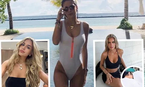 Con gái Pep 'đốt mắt' cánh mày râu với bikini