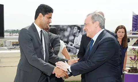 Perez và Al-Khelaifi gây chú ý vì cuộc gặp mặt tại Paris