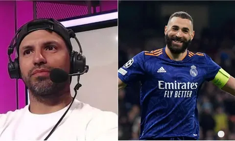 Phản ứng của Aguero khi thấy Benzema đá panenka