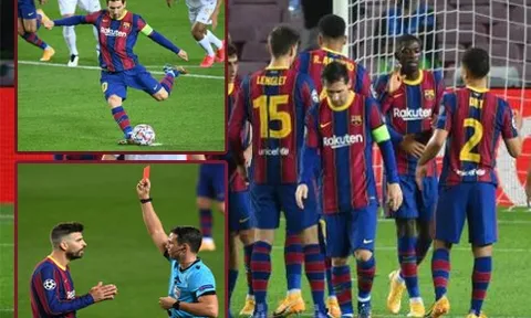 Pique nhận thẻ đỏ trực tiếp, Barcelona vẫn hủy diệt đại diện đến từ Hungary