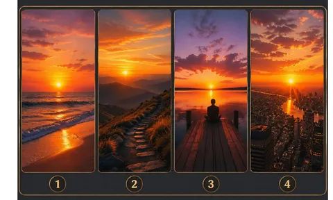 Quiz: Chọn 1 ánh hoàng hôn: Bạn đang ở giai đoạn nào trên hành trình chạm tới giàu sang?