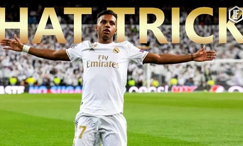 Rodrygo nhận bóng hat-trick