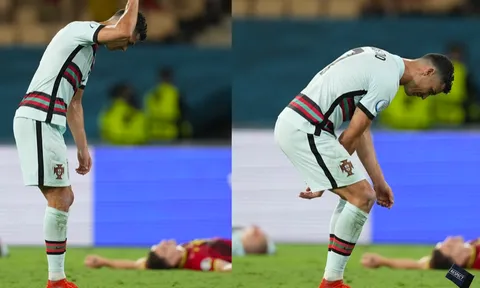 Ronaldo bất lực, ném băng đội trưởng khi BĐN bị loại