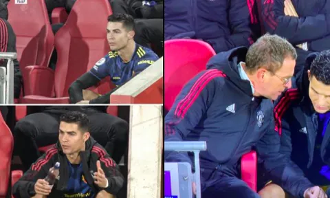 Ronaldo giận dữ ném áo, Rangnick ngay lập tức có động thái xử lý