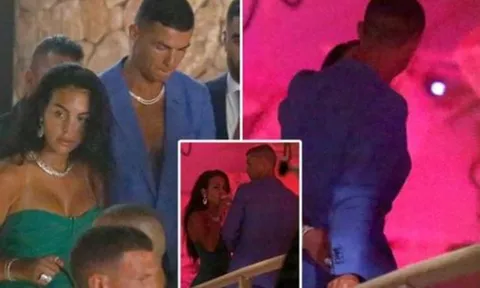 Ronaldo nhìn mê mệt bạn gái, tay trong tay không rời