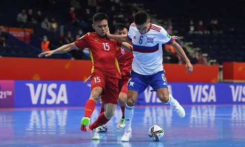 Tuyển futsal Việt Nam xuất sắc, khiến Nga toát mồ hôi ở vòng 1/8