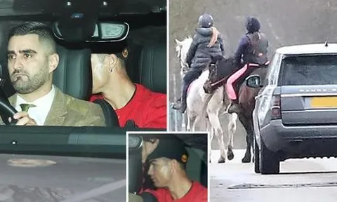 Sao M.U chở nàng Wags đến sân tập, Ronaldo bị cản đường