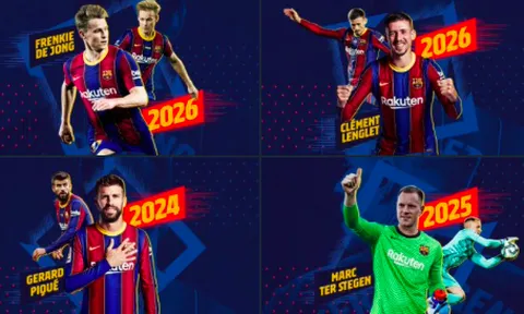 CHÍNH THỨC! Barcelona cùng lúc công bố 4 bản HĐ mới