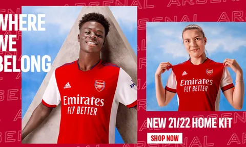 CHÍNH THỨC! Arsenal công bố áo đấu mới tuyệt đẹp
