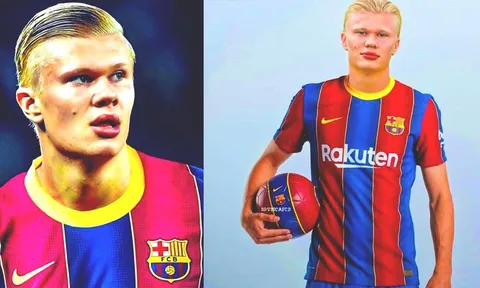 Sơ đồ 3-4-3 cực khủng của Barca mùa tới với Erling Haaland và David Alaba