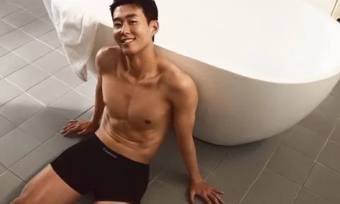 Son Heung-min khoe thân hình tạc tượng khi chụp mẫu nội y