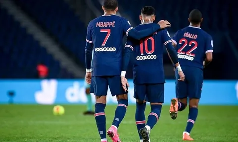 'Song sát' Mbappe - Neymar bùng cháy, PSG 'đánh tennis' với Angers
