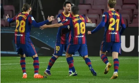 Song sát Messi - Alba châm ngòi, Barca trở lại cuộc đua La Liga