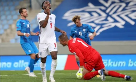 Sterling tỏa sáng phút cuối, Tam sư giành thắng lợi nghẹt thở trước Iceland