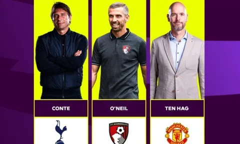 Ten Hag vào top 3 HLV hay nhất tháng 9