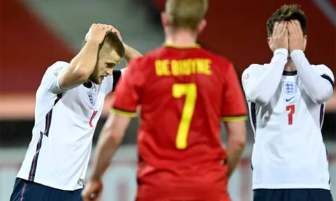 Thua trắng Bỉ, ĐT Anh hết cơ hội dự vòng Bán kết Nations League