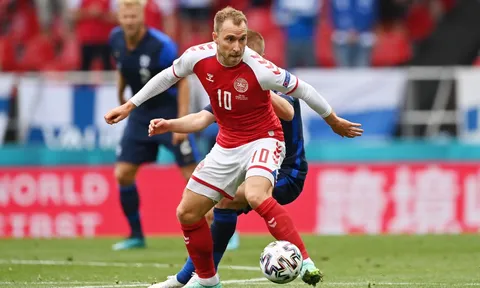 Eriksen nhận danh hiệu cầu thủ hay nhất trận Đan Mạch - Phần Lan