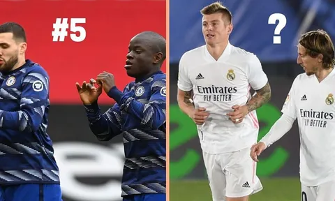 Top 5 cặp tiền vệ hàng đầu hiện tại: Bộ đôi Chelsea, tượng đài Real