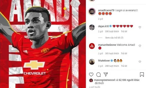 Trở thành người của Man Utd, Amad Traore thốt lên 3 từ