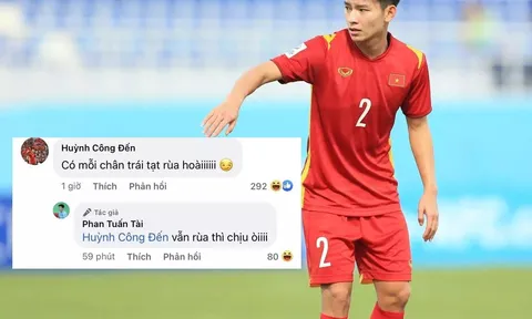 Tuấn Tài bị đồng đội chọc ghẹo 'chân trái tạt rùa'