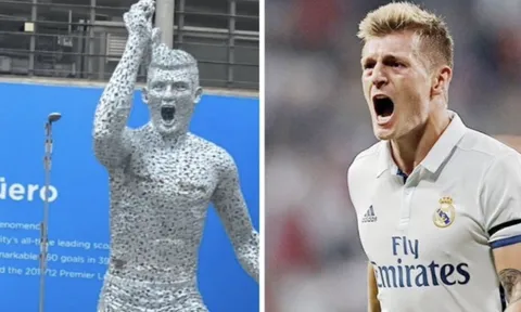 Tượng của Aguero giống Toni Kroos