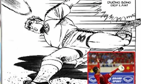 Tuyệt phẩm volley của Quang Hải đẹp như trong truyện tranh Jindo