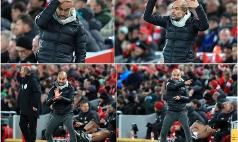 Ức chế vì VAR, Pep Guardiola mất kiểm soát, múa may loạn xạ bên ngoài đường biên