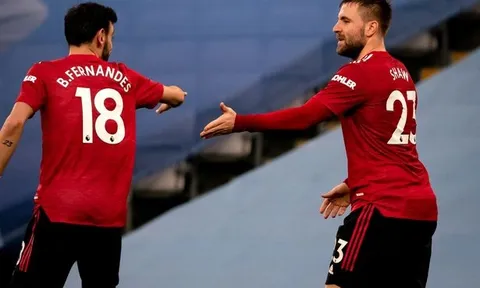 Van de Beek và Fernandes thể hiện sự ngưỡng mộ dành cho Luke Shaw