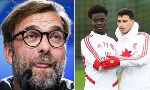 Vì sao Klopp để mắt đến bộ đôi Martinelli, Saka của Arsenal?