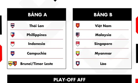 Việt Nam đụng độ Malaysia, Singapore ở AFF Cup 2022