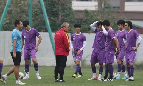 Buổi tập đầu tiên của tuyển Việt Nam trong năm 2022