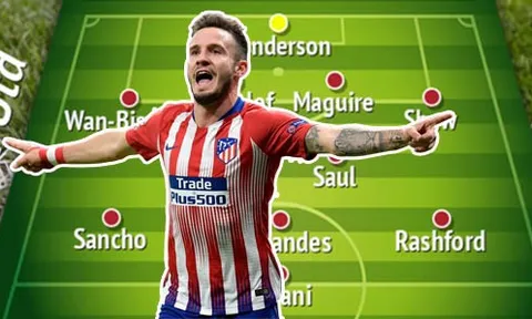 Với Saul Niguez, Man Utd có 3 sự lựa chọn để sắp xếp đội hình