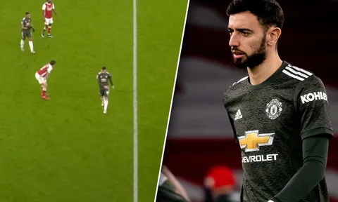 Bruno Fernandes nổi đóa, hành động gây bão khi M.U hòa Arsenal