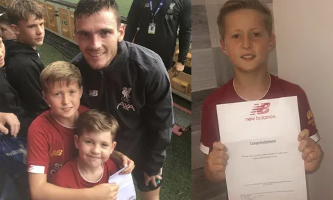 Không còn áo để tặng, đây là cách Robertson làm vừa lòng fan nhí Liverpool