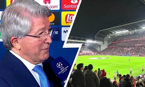 Khiêu khích The Kop, chủ tịch Atletico buông lời chê bai sân Anfield