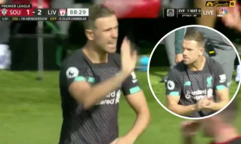 Jordan Henderson từ chối nhận băng thủ quân từ Van Dijk sau khi vào sân