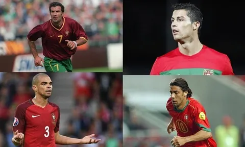 10 cầu thủ có số lần khoác áo ĐT Bồ Đào Nha nhiều nhất: Ronaldo, Nani ở đâu?